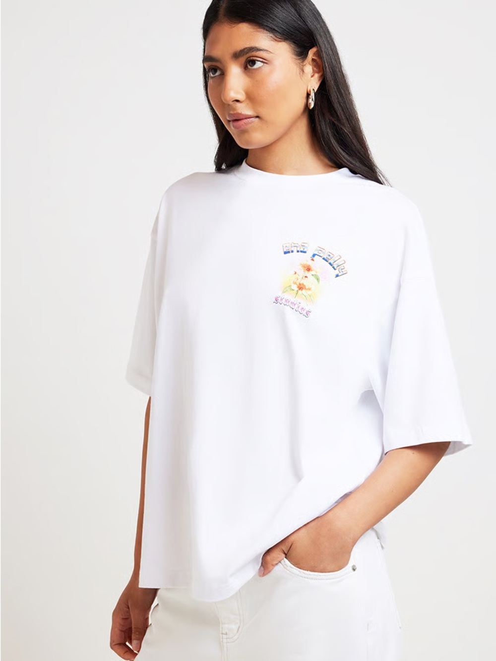 ENA PELLY Goldie Tee Oversized Graphic T-Shirt Size 4 Streetwear Casual Style